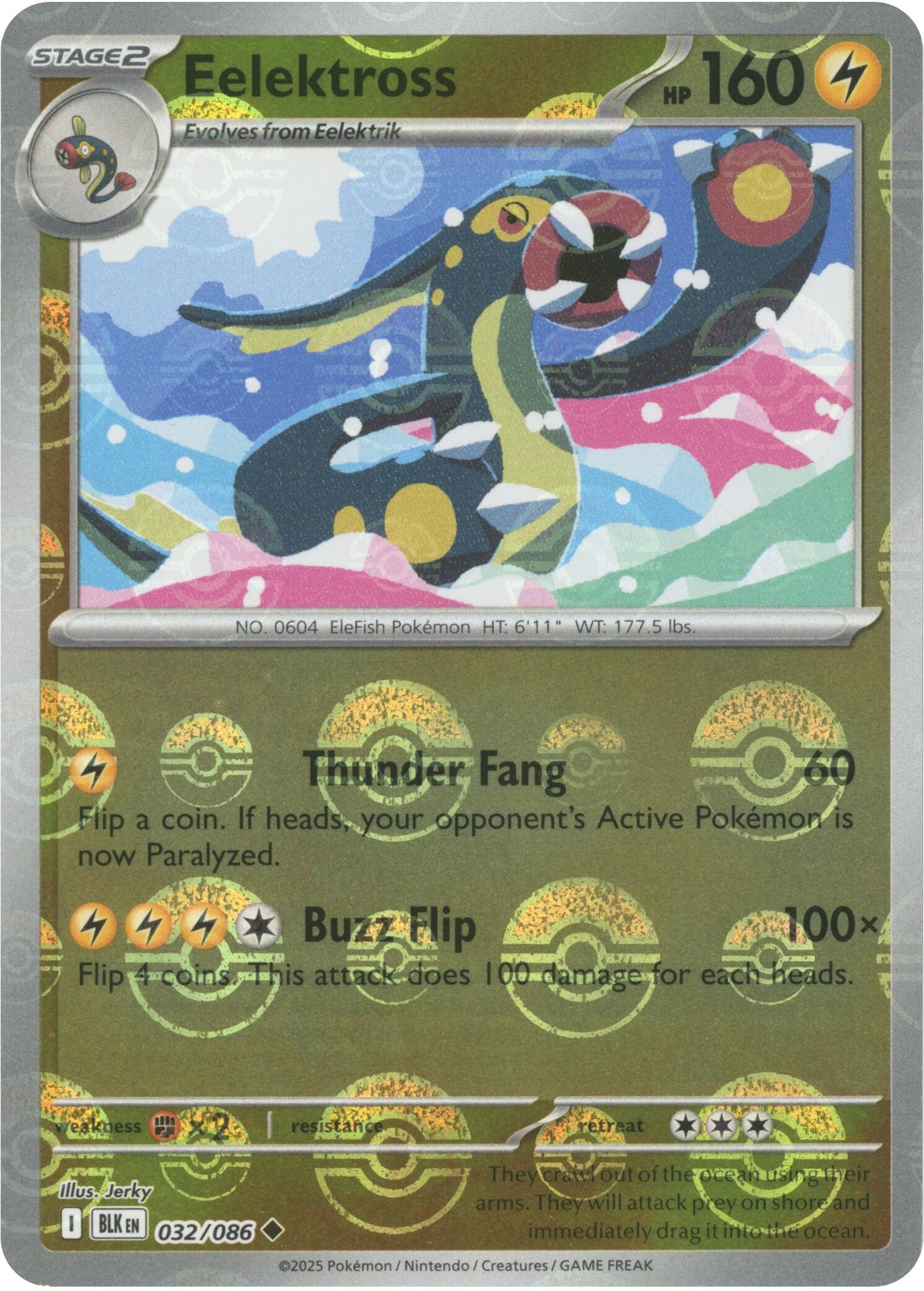 Eelektross (Poke Ball Pattern) (032/086) (BLK)