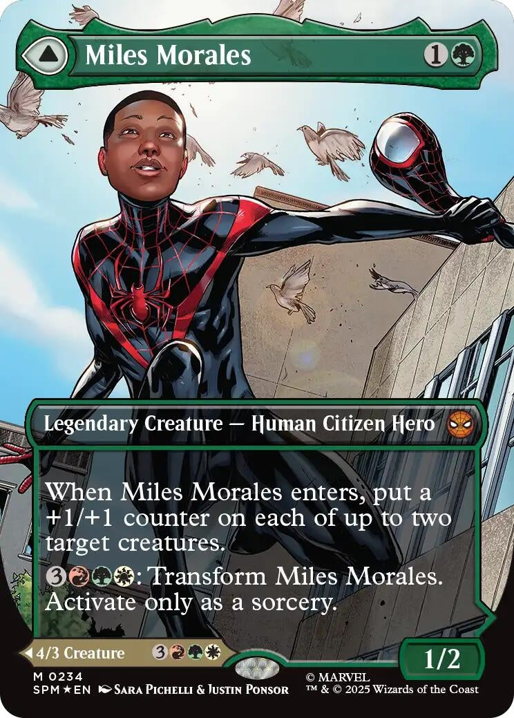 Image for Miles Morales (0234) (Borderless) (234) (SPM) - Magic: The Gathering