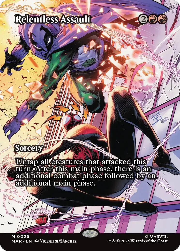 Relentless Assault (Borderless) (25) (Marvel Universe Eternal-Legal) (MAR)