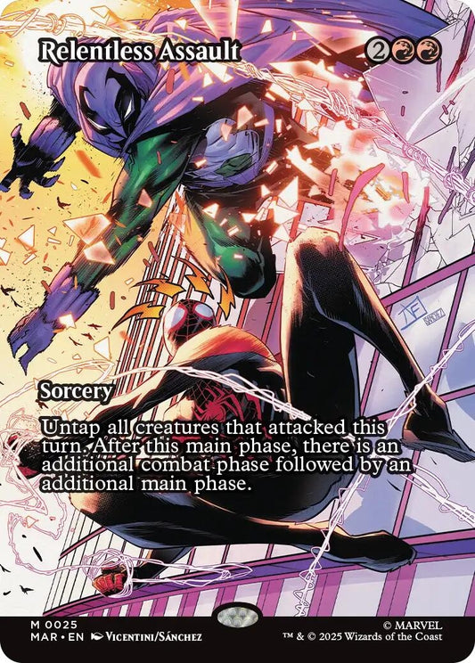 Relentless Assault (Borderless) (25) (Marvel Universe Eternal-Legal) (MAR)