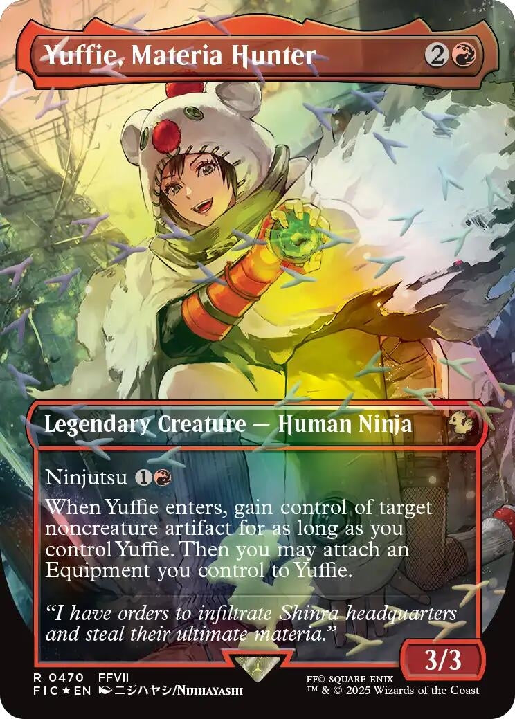 Yuffie, Materia Hunter (Borderless) (Chocobo Track Foil) (470) (FIC)