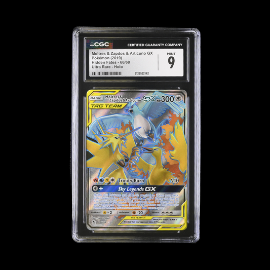 Pokemon Slab Moltres & Zapdos & Articuno GX 66 CGC 9 Mint 2019