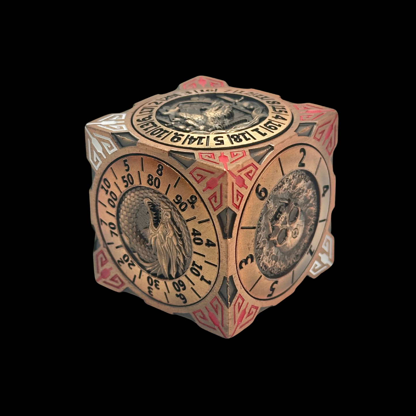 7-in-1 DnD Metal Spinner Dice + Gift Box, 6 Colors Available.