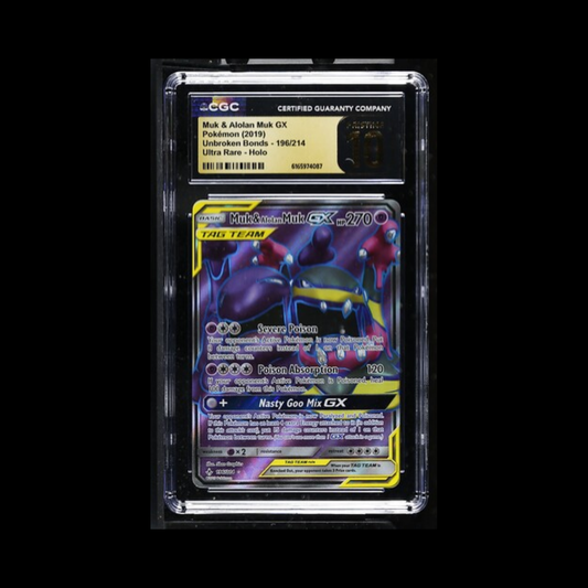Pokemon Slab Muk & Alolan Muk GX 196 CGC Pristine 10 2019