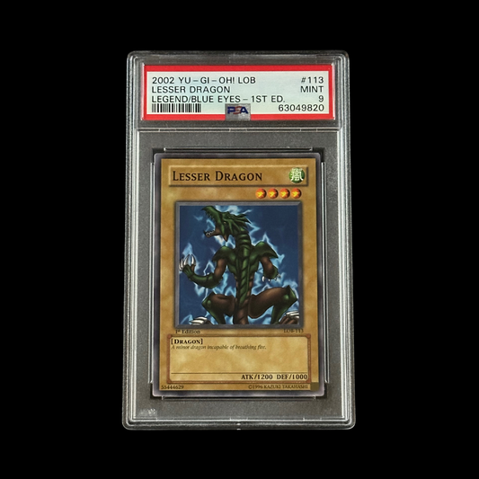 Yu-Gi-Oh! Slab Lesser Dragon 1st Edition LOB-113 PSA 9 Mint 2002