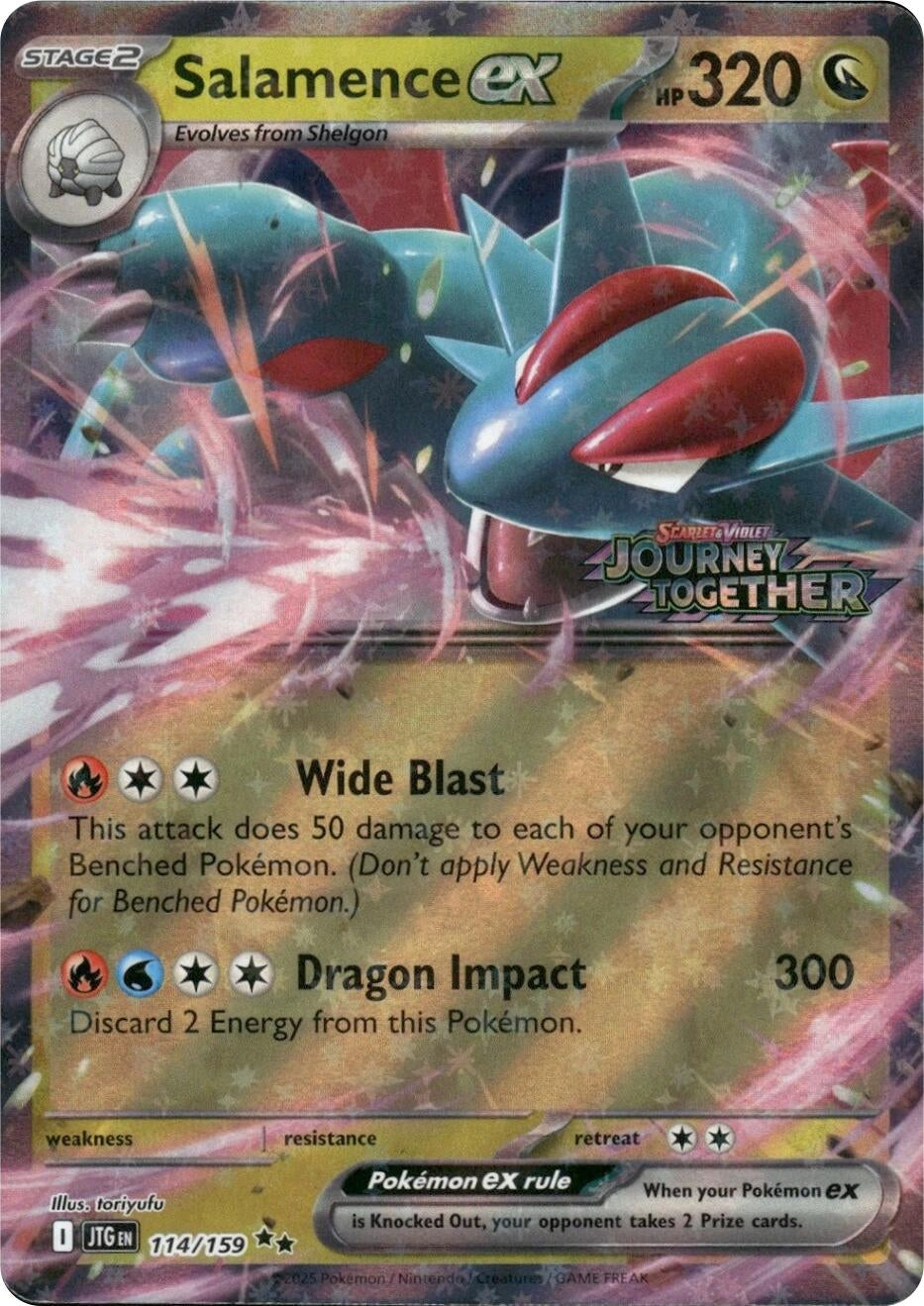 Salamence ex - 114/159 (Journey Together Stamped) (114/159) (MCAP)