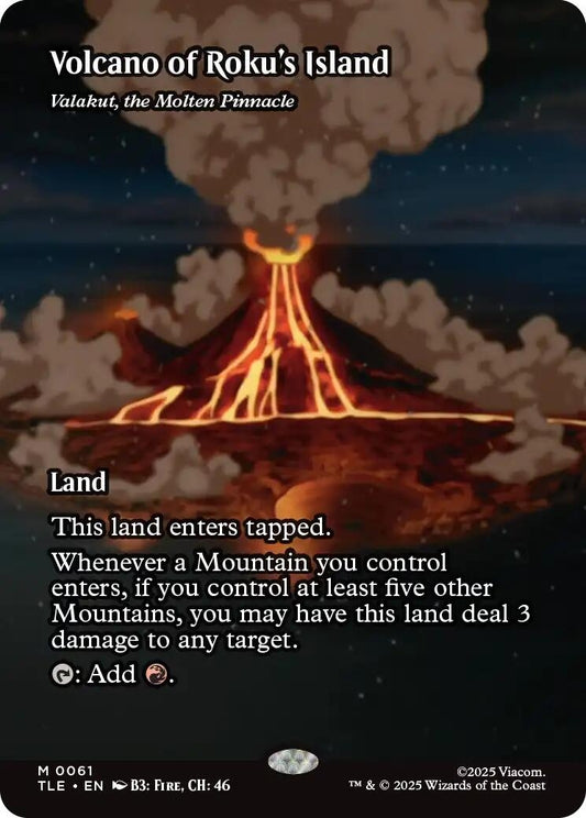 Volcano of Roku's Island - Valakut, the Molten Pinnacle (Borderless) (61) (TLE)