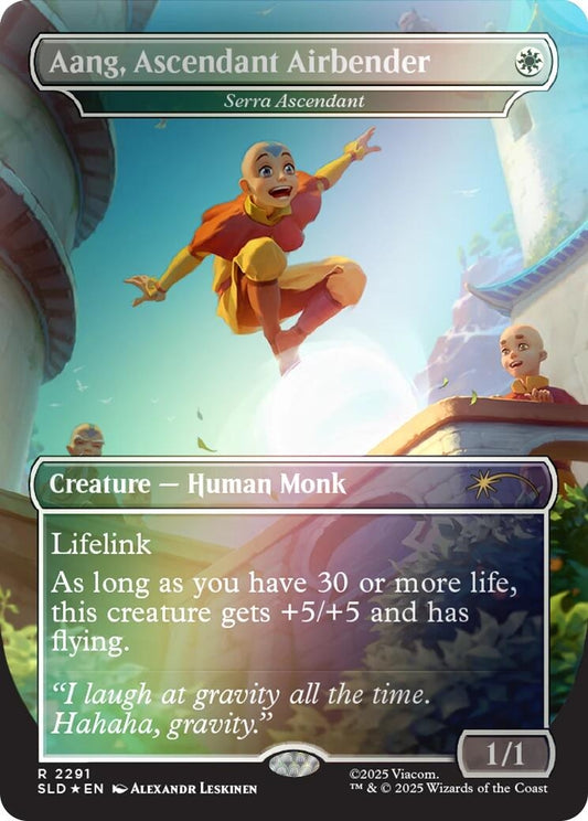 Aang, Ascendant Airbender - Serra Ascendant (Rainbow Foil) (2291) (SLD)