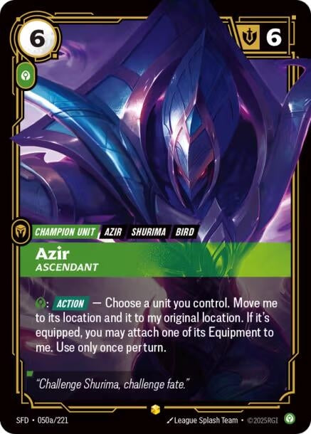 Azir - Ascendant (Alternate Art) (050a/221) (SPF)
