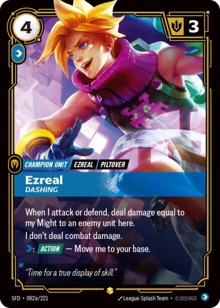 Ezreal - Dashing (Alternate Art) (082a/221) (SPF)