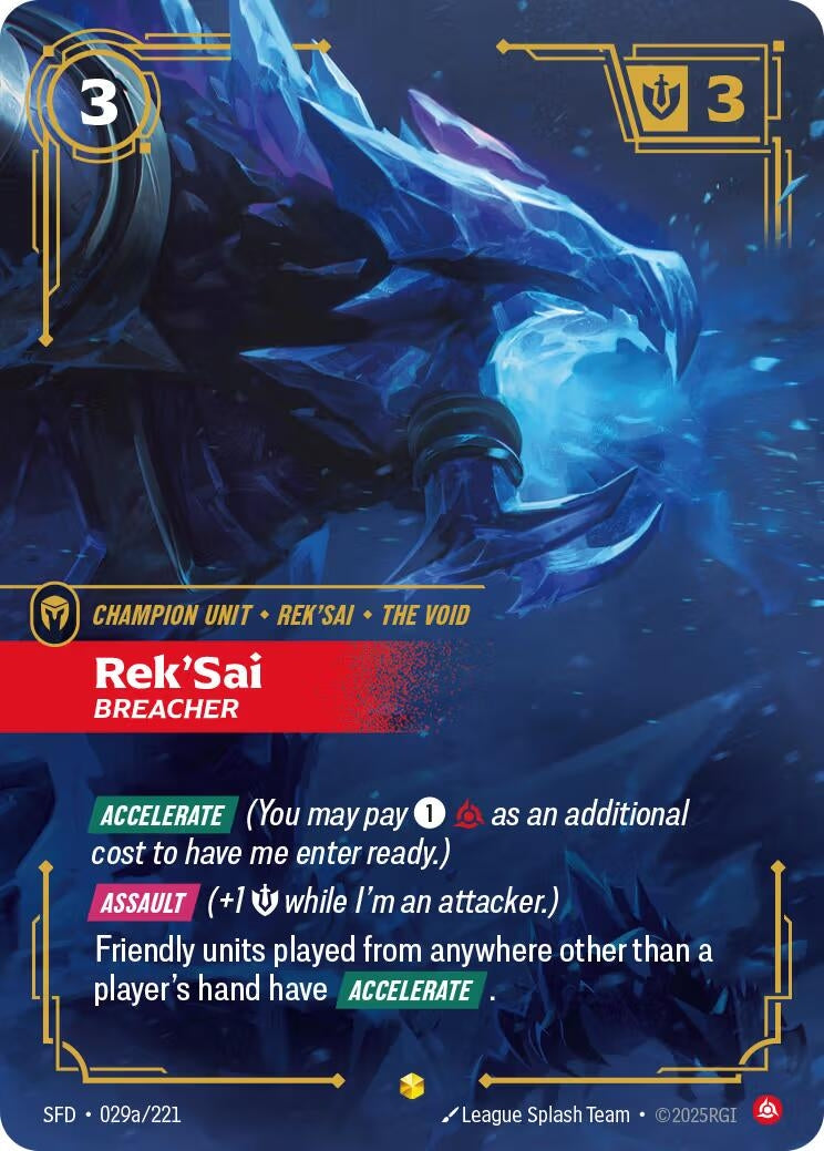 Rek'Sai - Breacher (Alternate Art) (029a/221) (SPF)