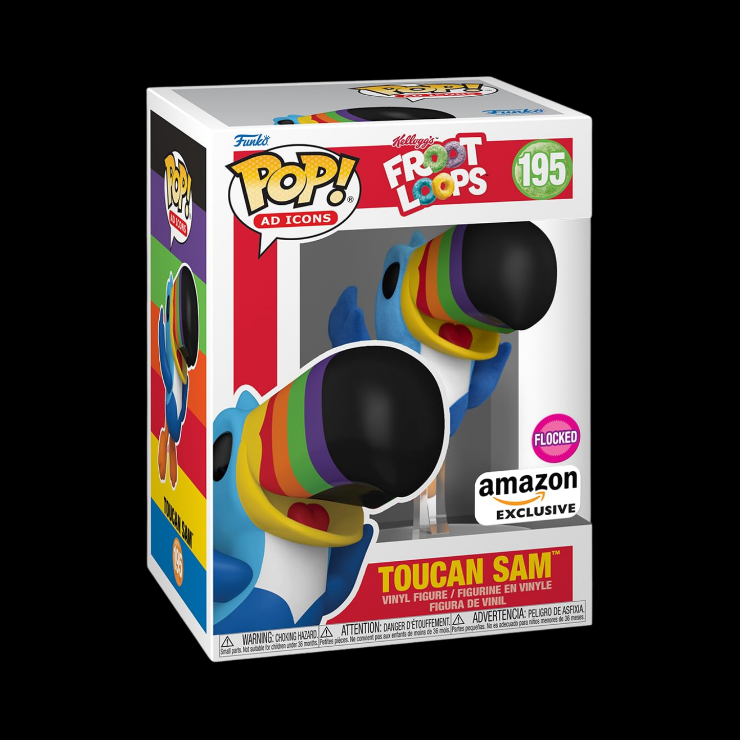 Froot Loops Toucan Sam Funko Pop! Vinyl Figure #195 + Protector (Flocked – Amazon Exclusive)