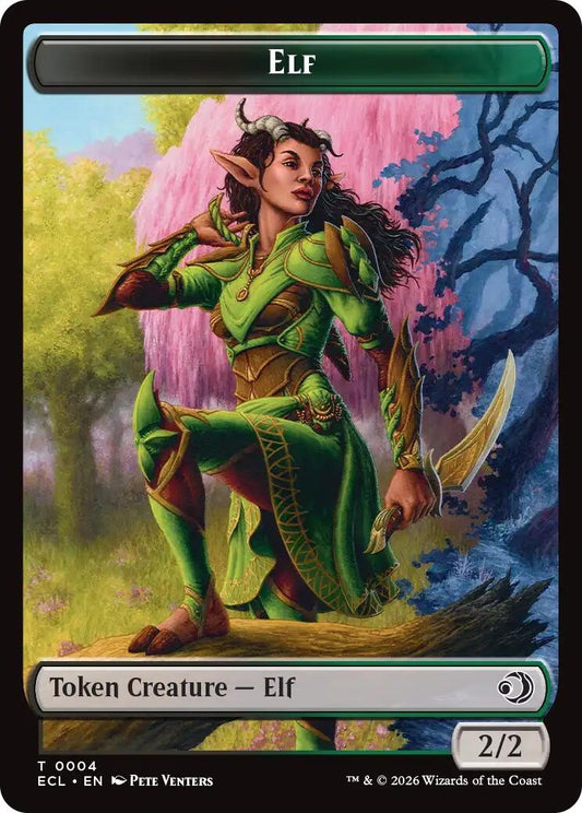 Elf // Treasure Double-Sided Token (4 // 10) (ECL)