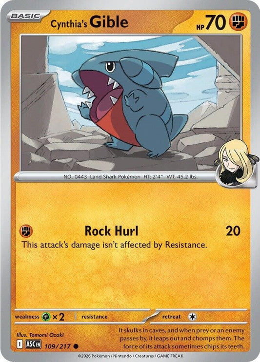 Cynthia's Gible (109/217) (ASC)