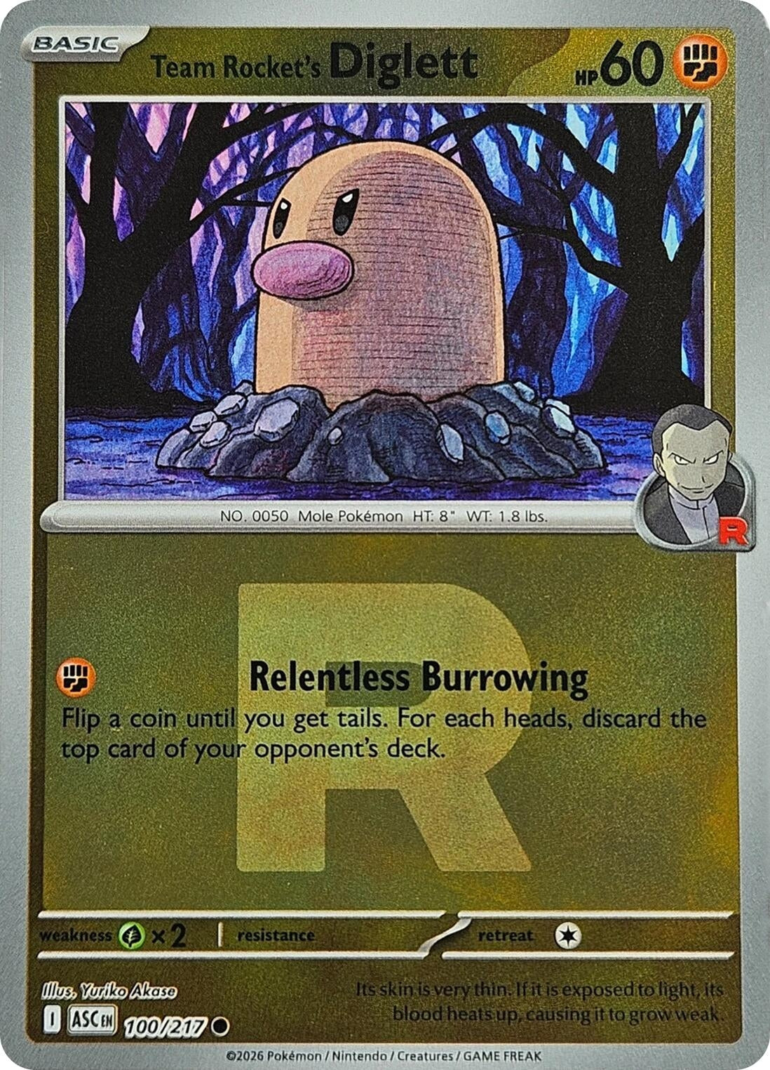 Team Rocket's Diglett (Team Rocket) (100/217) (ASC)