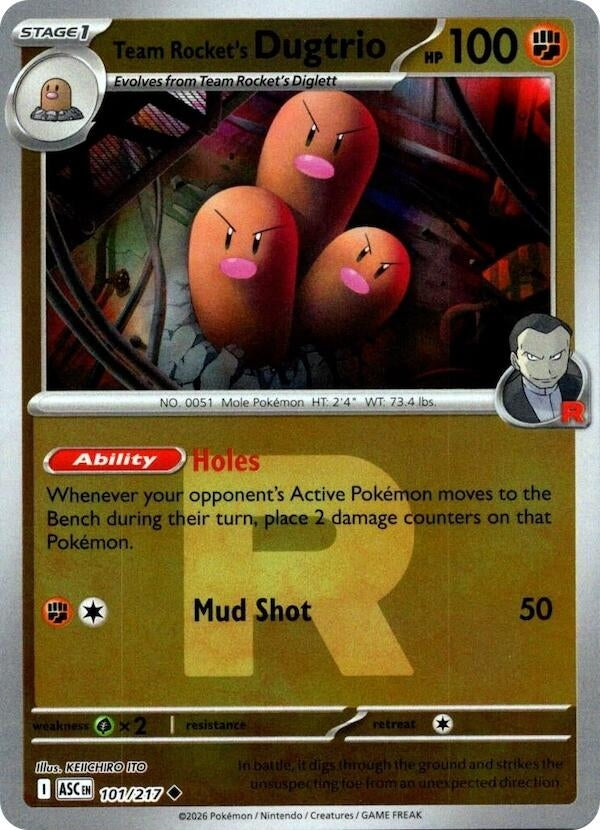 Team Rocket's Dugtrio - 101/217 (Team Rocket) (101/217) (ASC)