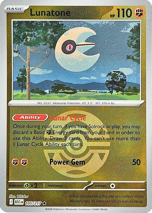 Lunatone (Dusk Ball) (105/217) (ASC)
