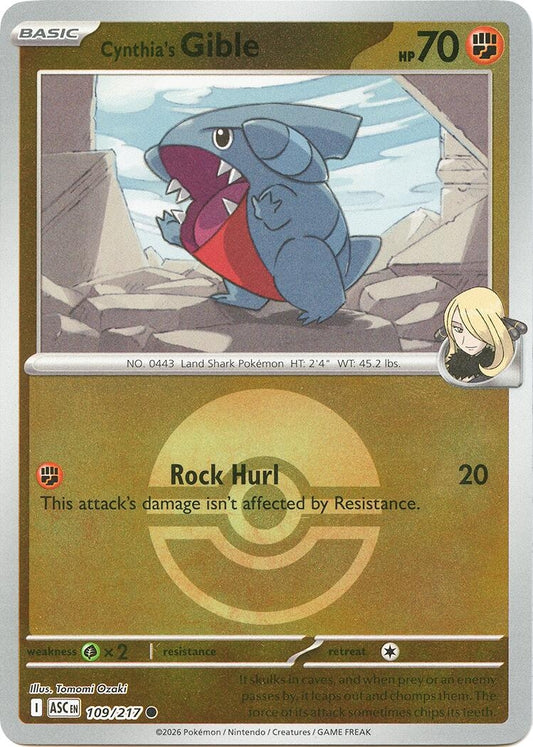 Cynthia's Gible (Poke Ball) (109/217) (ASC)