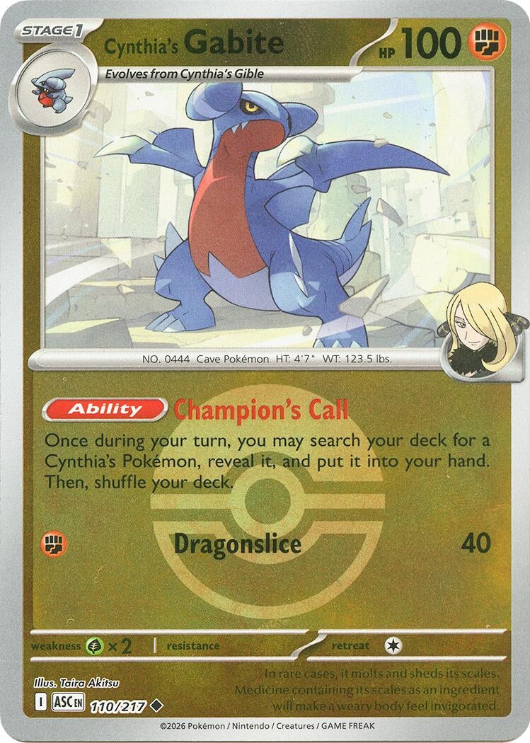 Cynthia's Gabite (Poke Ball) (110/217) (ASC)
