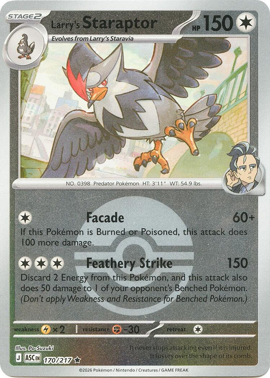 Larry's Staraptor - 170/217 (Poke Ball) (170/217) (ASC)