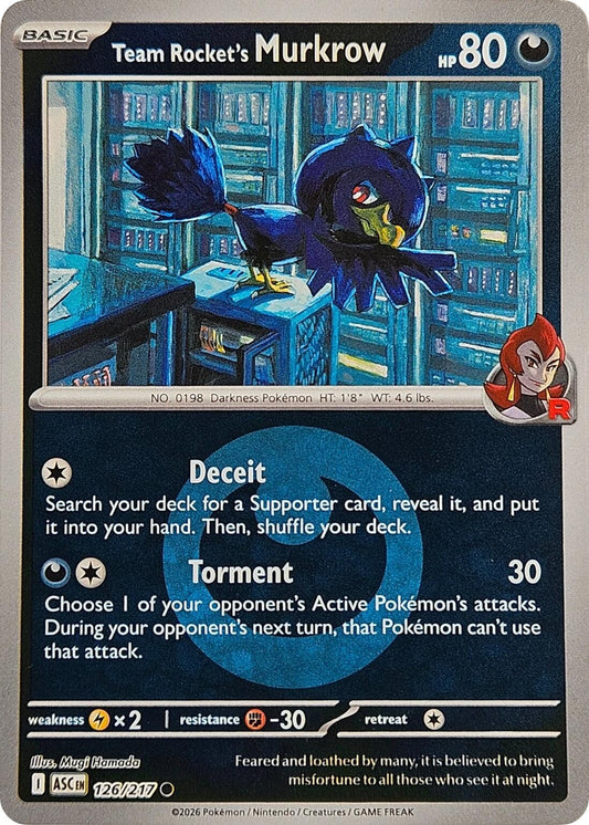 Team Rocket's Murkrow (Energy Symbol Pattern) (126/217) (ASC)