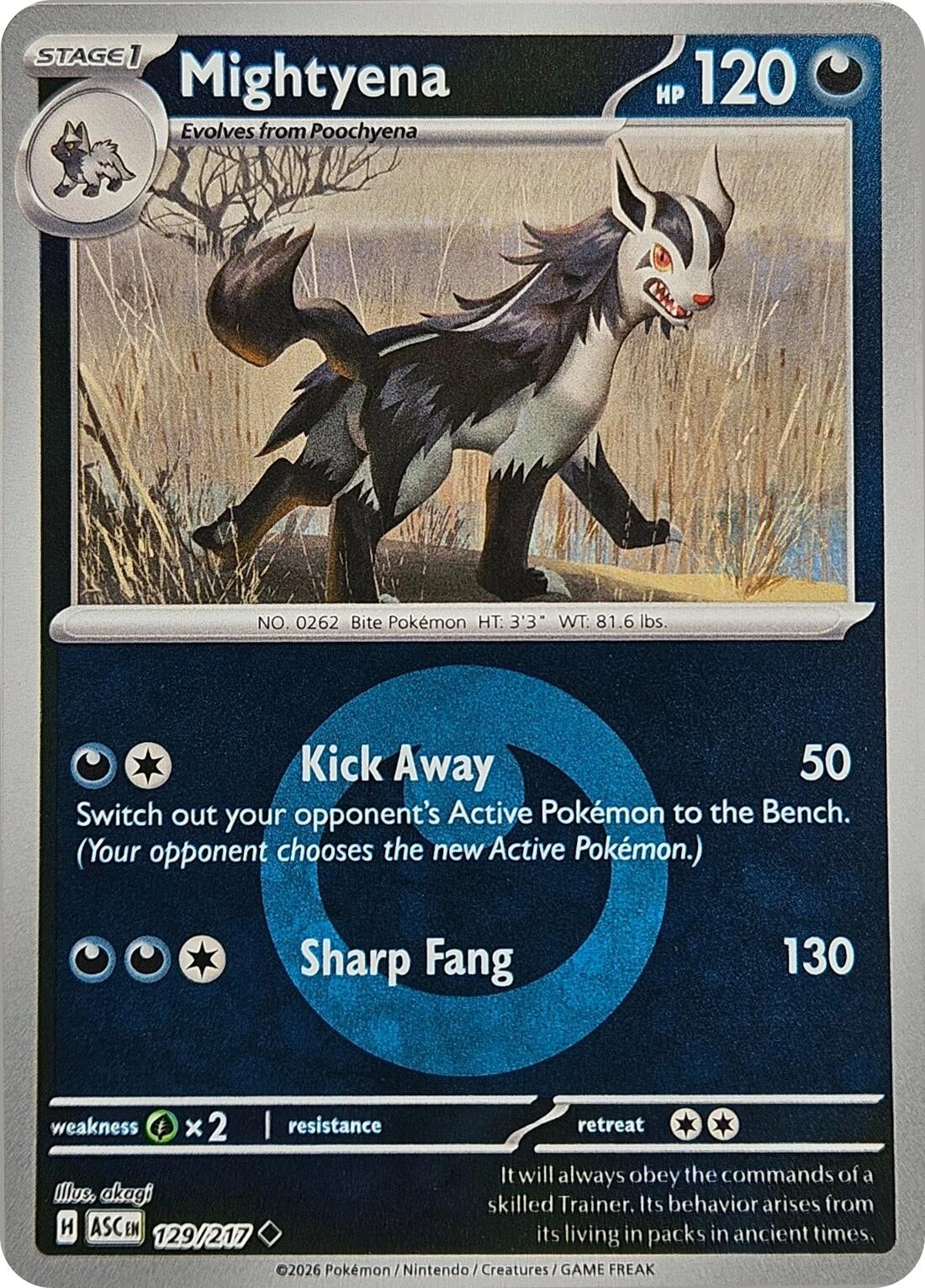 Mightyena - 129/217 (Energy Symbol Pattern) (129/217) (ASC)