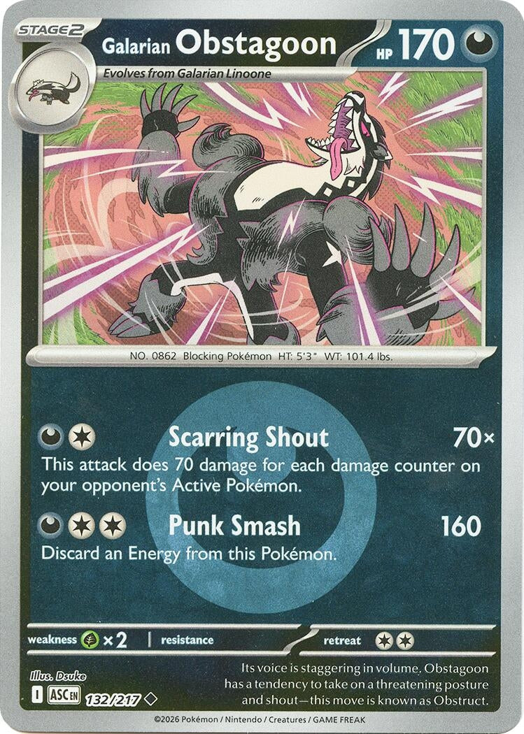 Galarian Obstagoon - 132/217 (Energy Symbol Pattern) (132/217) (ASC)