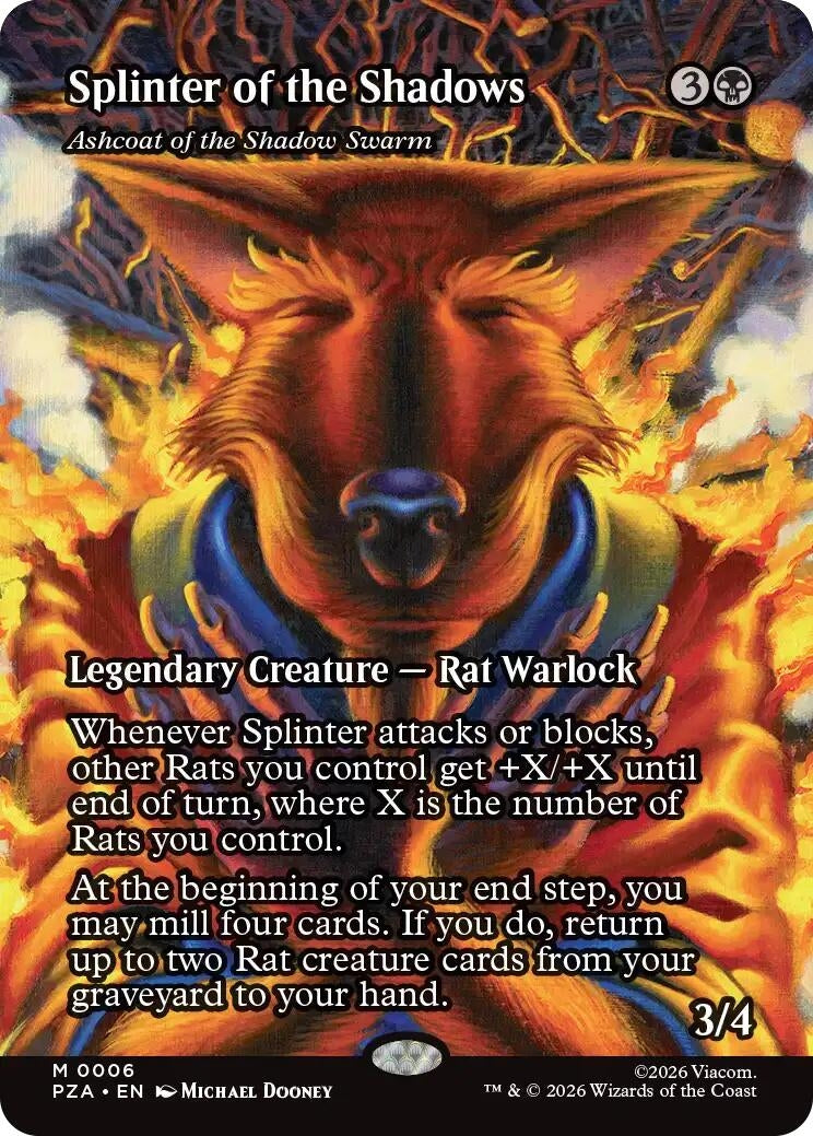 Splinter of the Shadows - Ashcoat of the Shadow Swarm (Borderless) (6) (PZA)