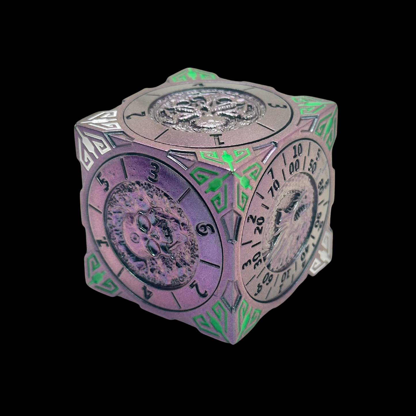 7-in-1 DnD Metal Spinner Dice + Gift Box, 6 Colors Available.