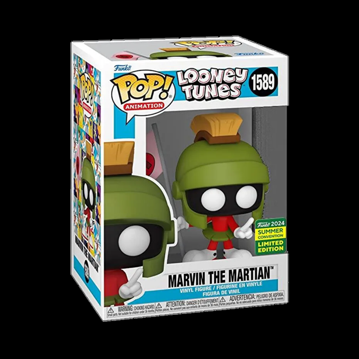 Looney Tunes Marvin The Martian Funko Pop! Vinyl Figure #1589 + Protector (Funko 2024 SUMMER CONVENTION Limited Edition)