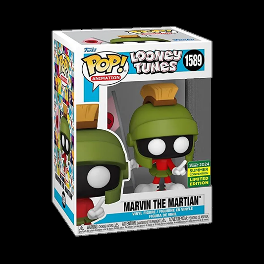 Looney Tunes Marvin The Martian Funko Pop! Vinyl Figure #1589 + Protector (Funko 2024 SUMMER CONVENTION Limited Edition)
