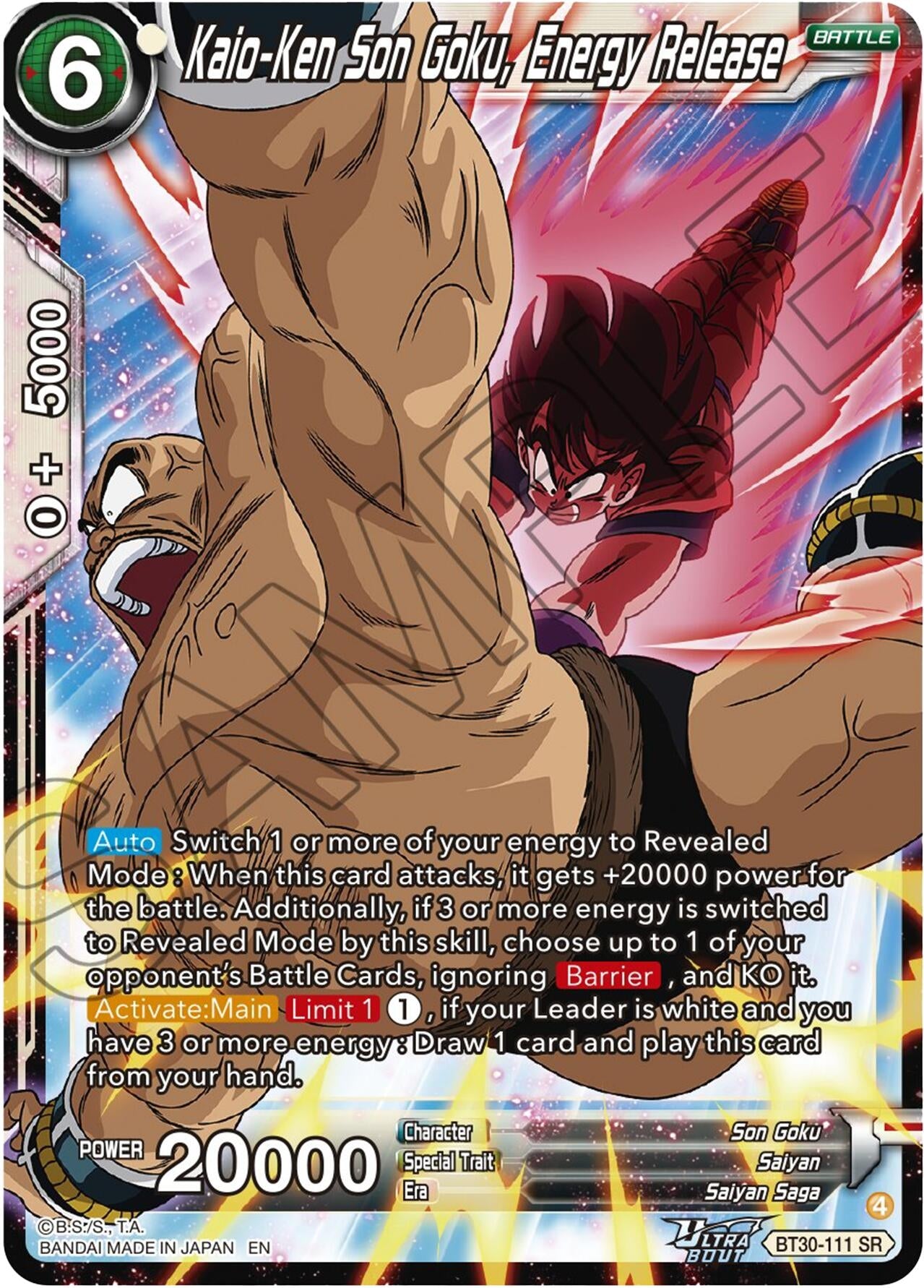 Kaio-Ken Son Goku, Energy Release (BT30-111) (BT30)