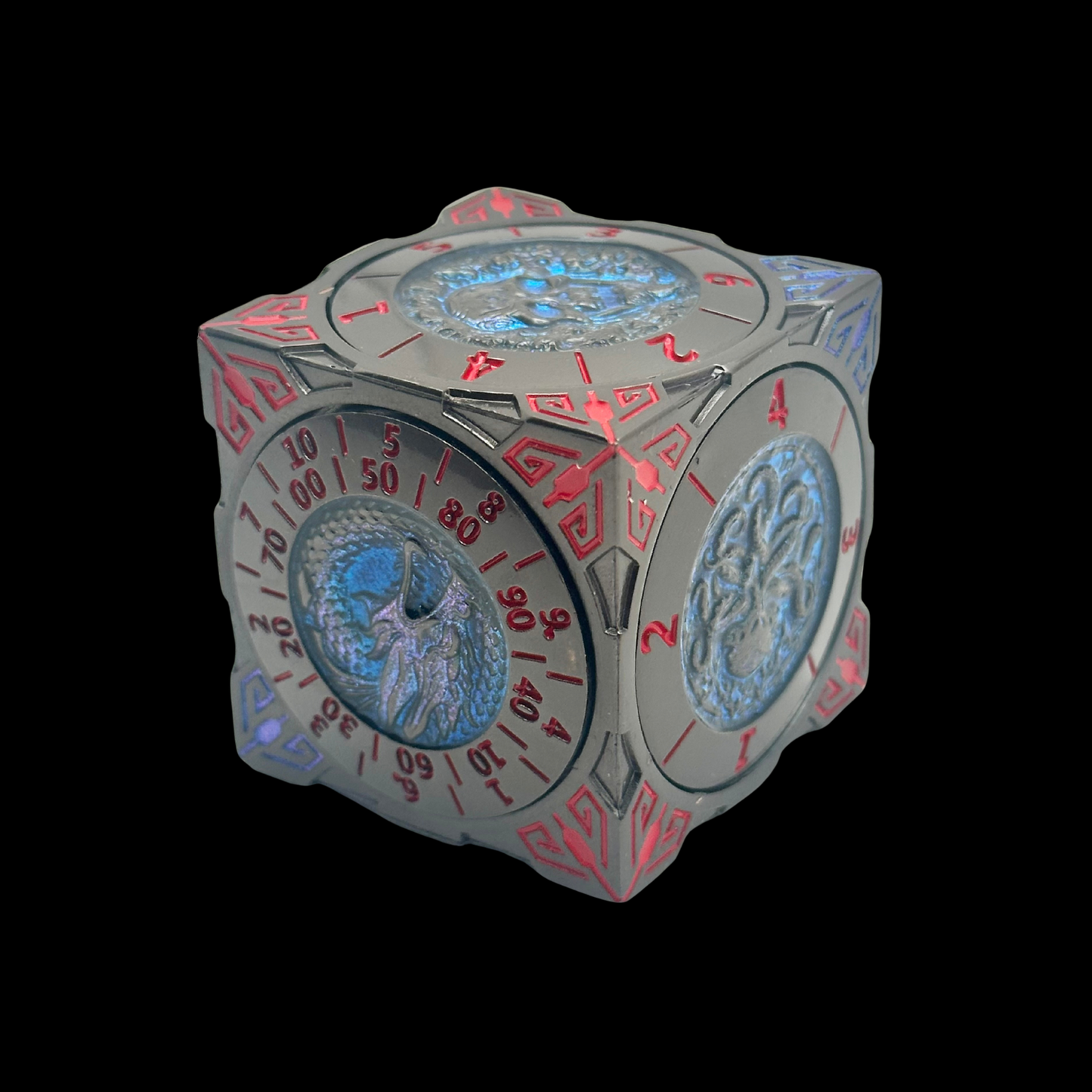 7-in-1 DnD Metal Spinner Dice + Gift Box, 6 Colors Available.