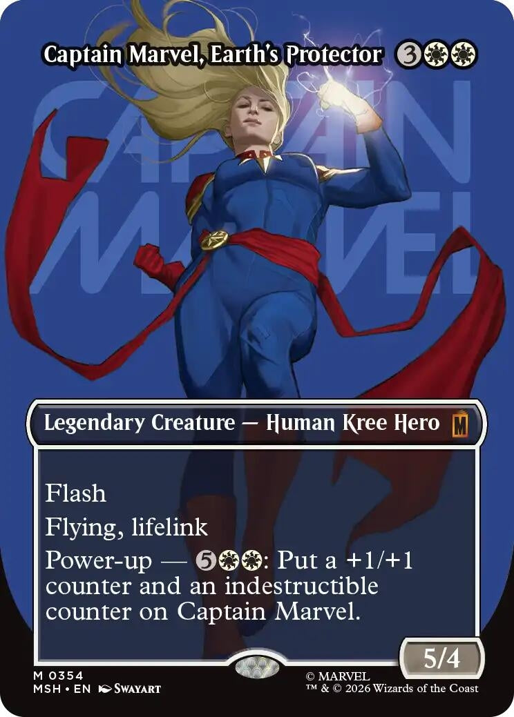 Captain Marvel, Earth's Protector (Borderless) (0354) (354) (MSH)