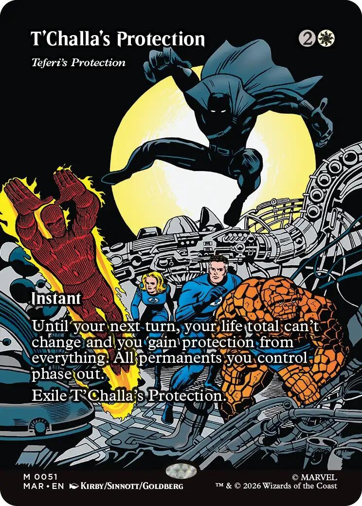 T'Challa's Protection - Teferi's Protection (Borderless) (51) (MAR)