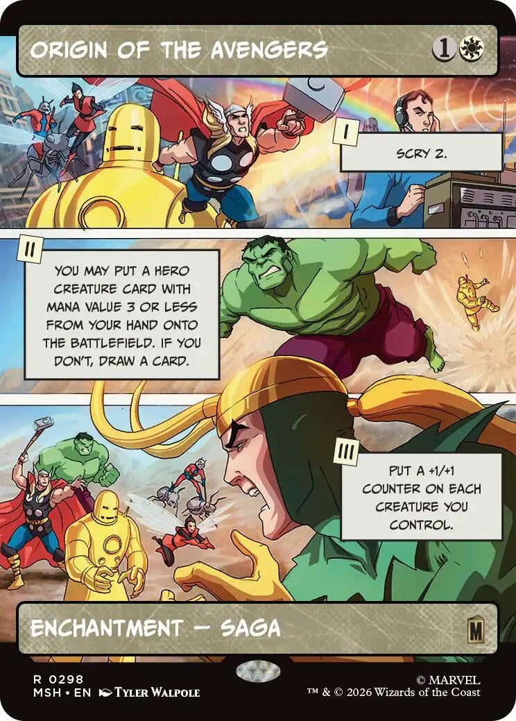 Origin of the Avengers (Borderless) (298) (MSH)