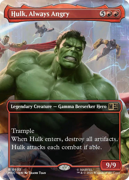 Hulk, Always Angry (Borderless) (502) (MSC)