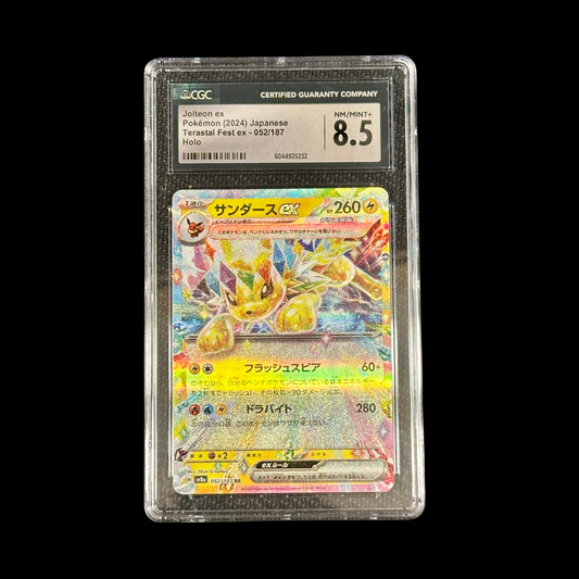 Pokemon JP Slab Jolteon EX Terastal Fest EX 52 CGC 8.5 NM+ 2024