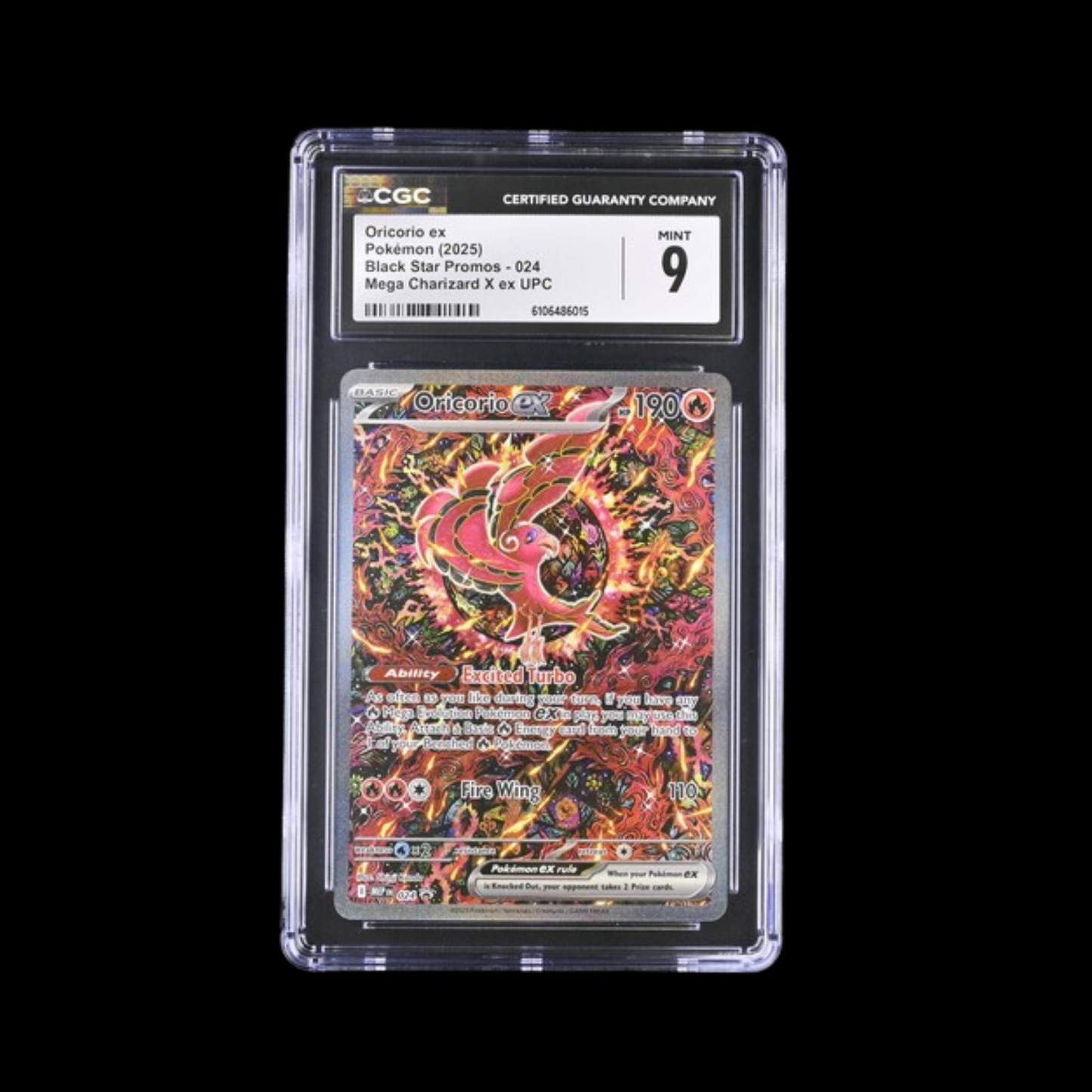Pokemon Slab Oricorio 024 2025 CGC 9 Mint