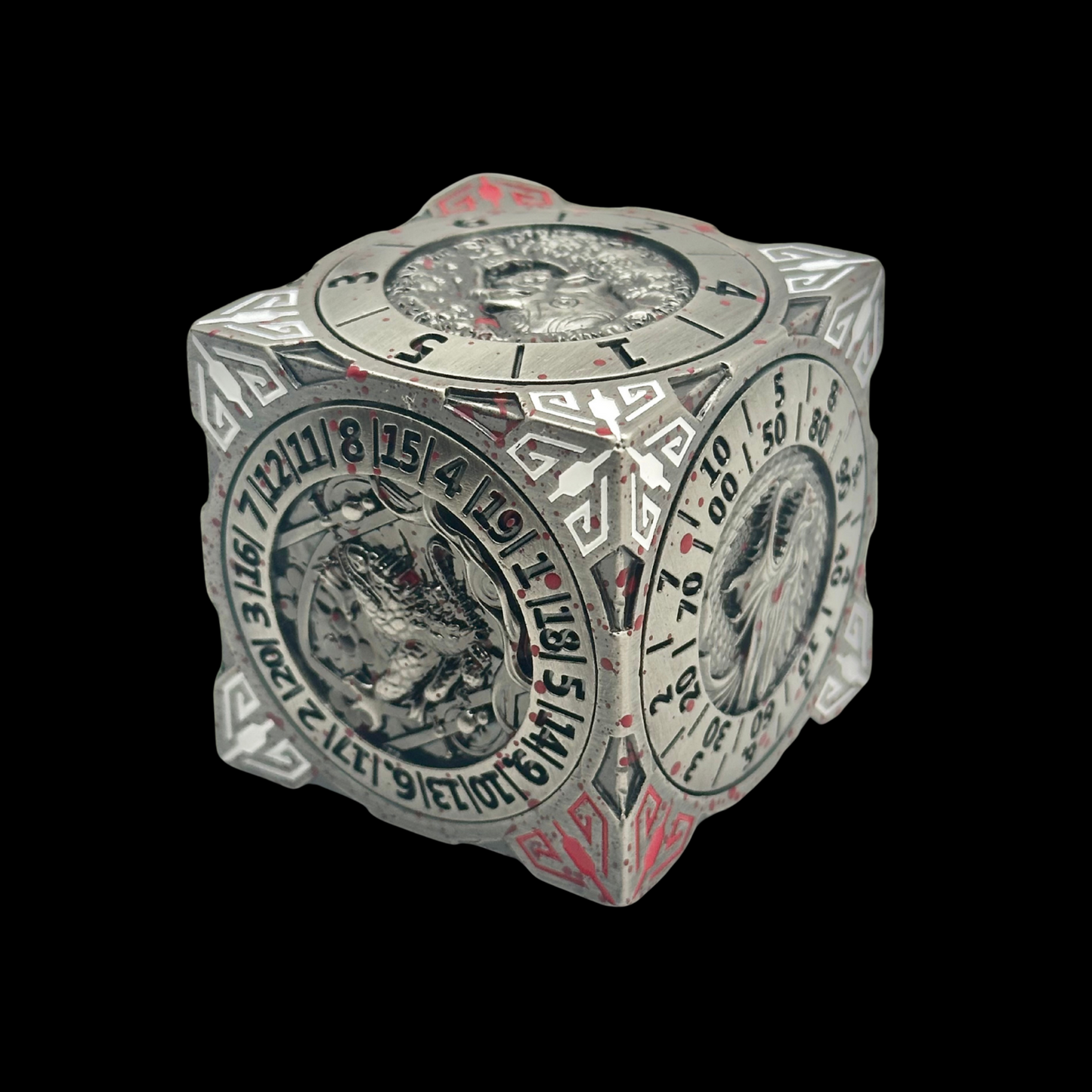 7-in-1 DnD Metal Spinner Dice + Gift Box, 6 Colors Available.