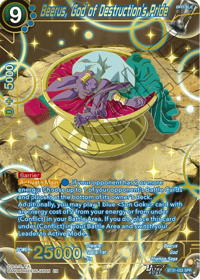 Beerus, God of Destruction's Pride (SPR) (BT31-033) (BT31)