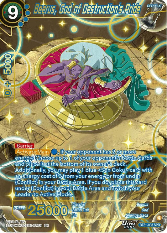 Beerus, God of Destruction's Pride (SPR) (BT31-033) (BT31)
