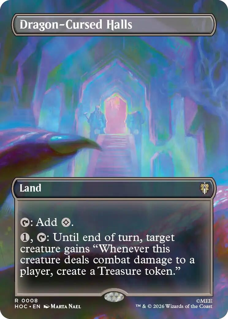 Dragon-Cursed Halls (Borderless) (8) (HOC)