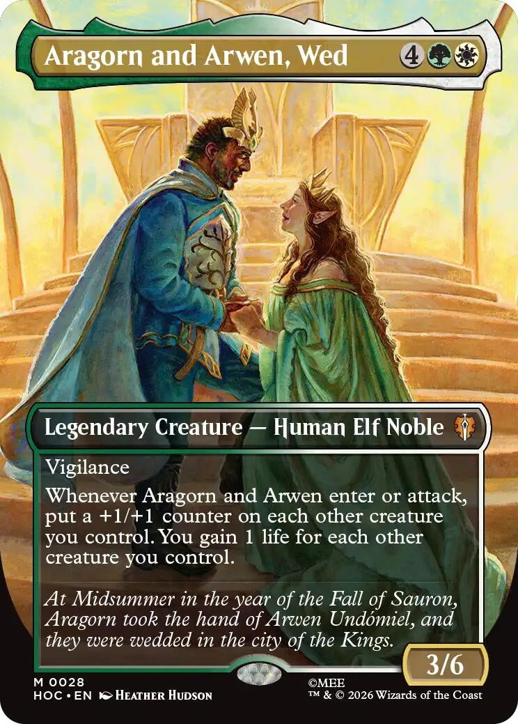 Aragorn and Arwen, Wed (Borderless) (28) (HOC)