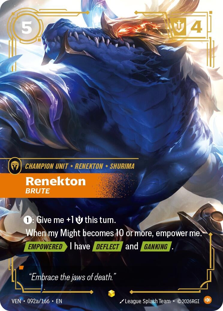 Renekton, Brute (Alternate Art) (092a/166) (VEN)