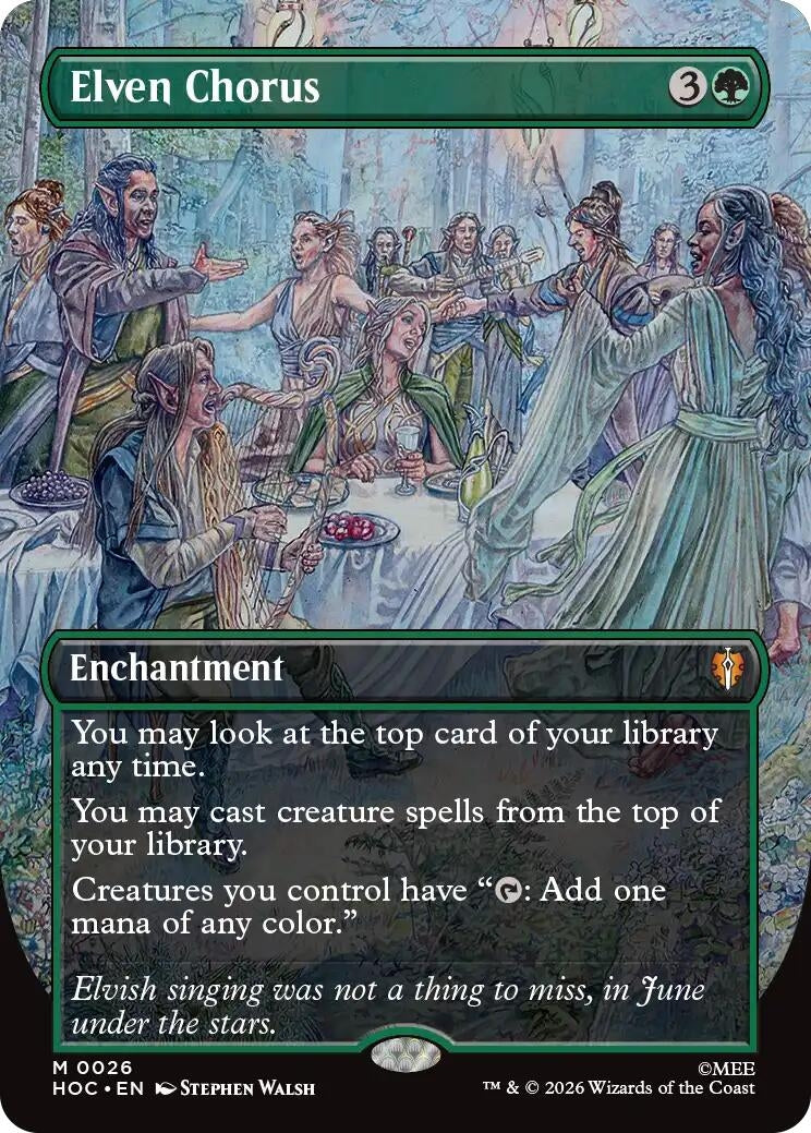 Elven Chorus (Borderless) (26) (HOC)