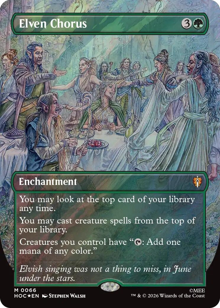 Elven Chorus (Borderless) (Surge Foil) (66) (HOC)