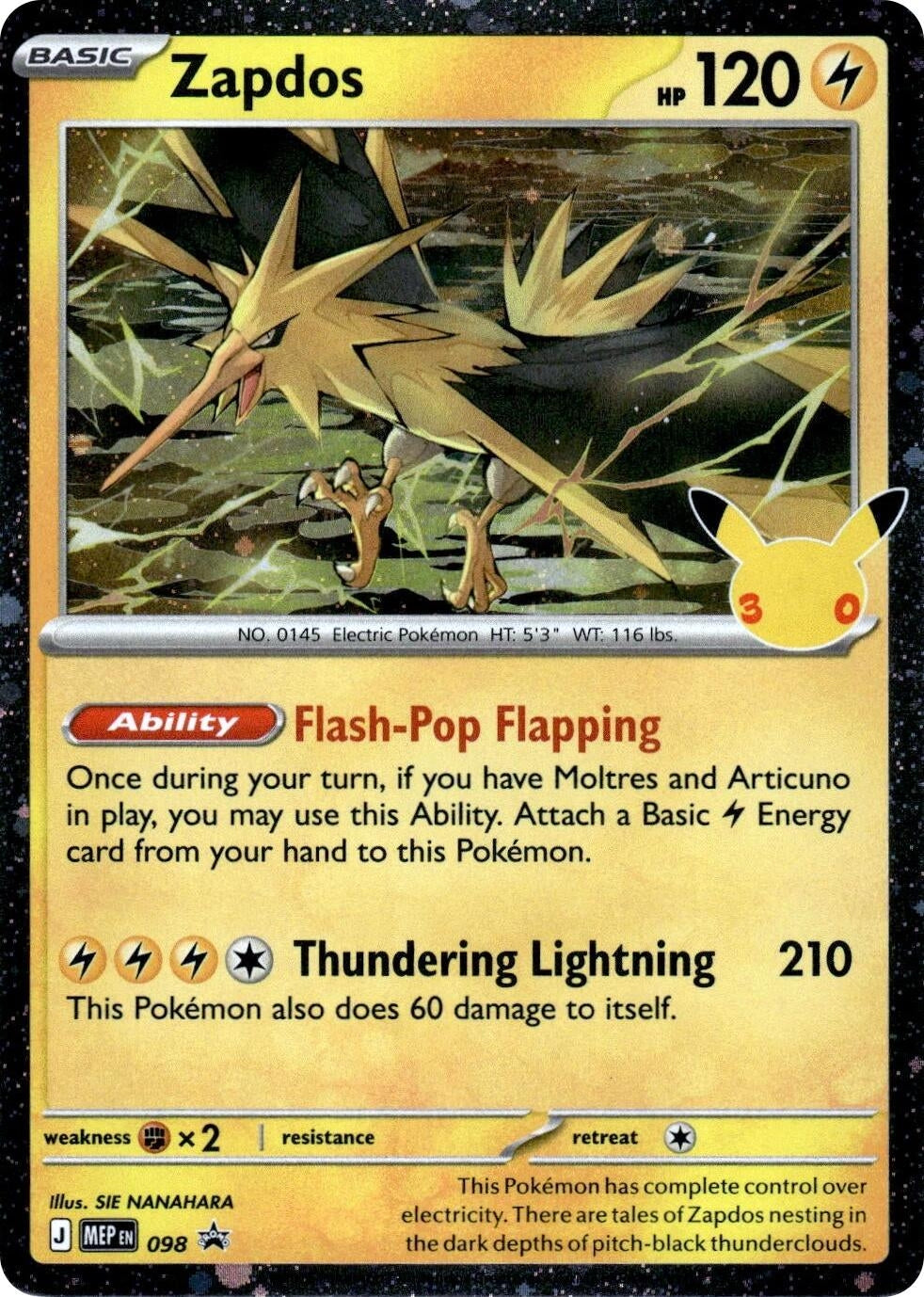 Zapdos - 098 (30th Celebration) (098) (MEP)