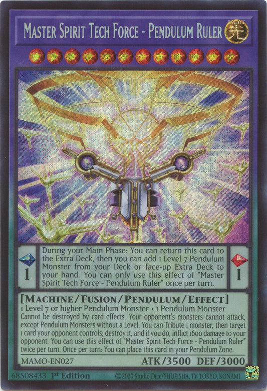 Master Spirit Tech Force - Pendulum Ruler  (Secret Rare) (MAMO-EN027) (MAMO)
