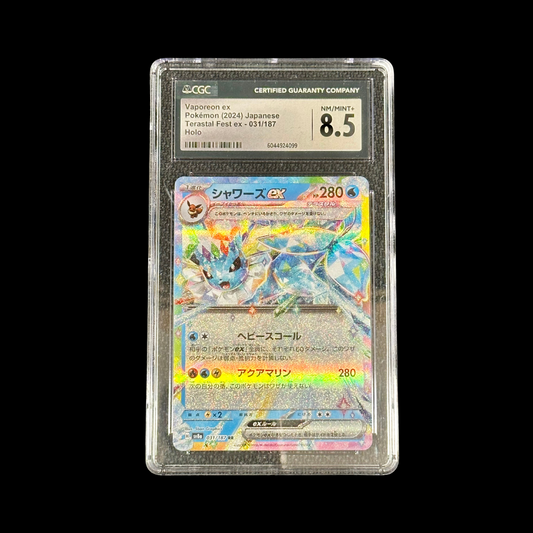 Pokemon JP Slab Vaporeon EX Terastal Fest EX 31 CGC 8.5 NM+ 2024